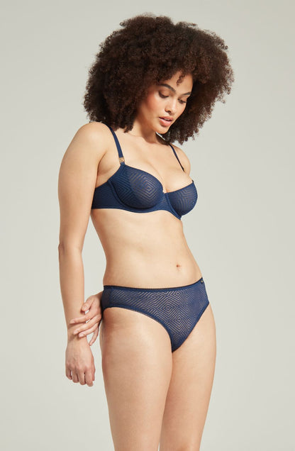 The Sheer Deco Lift Balcony Bra Navy Up to GG Cup - The Rabbit Hole Life