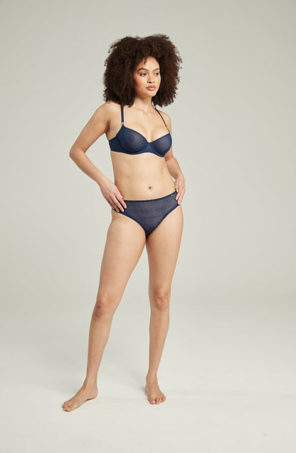 The Sheer Deco Lift Balcony Bra Navy Up to GG Cup - The Rabbit Hole Life