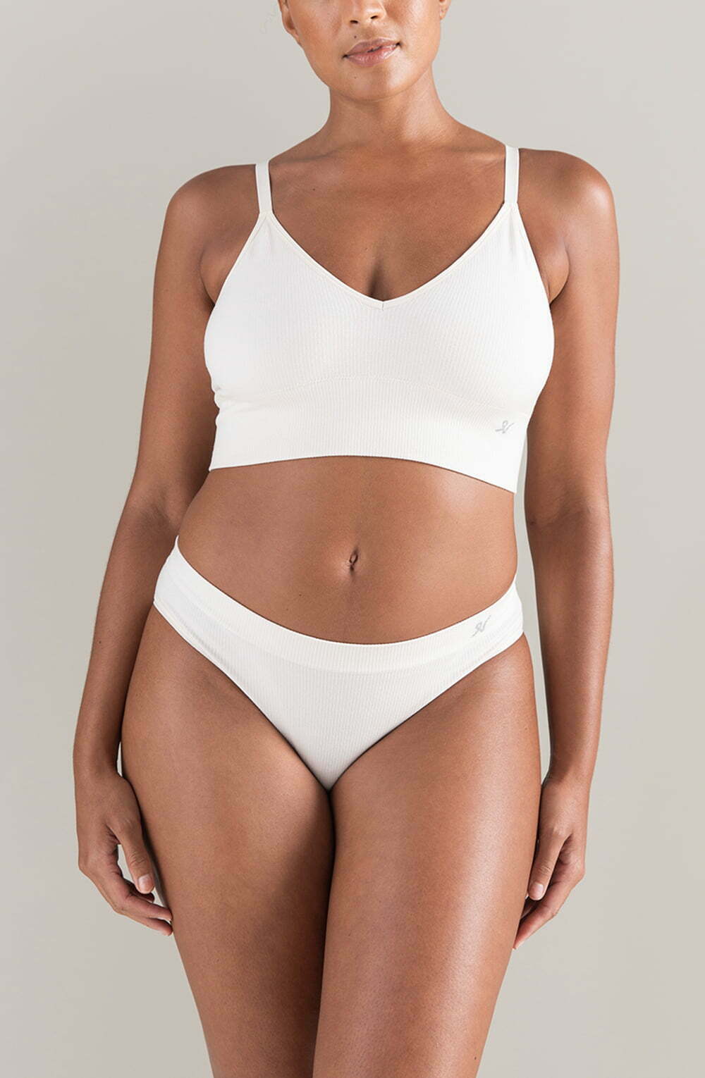 The TENCEL™ High Leg Brief White Sand - The Rabbit Hole Life