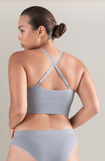 The TENCEL™ Seamless Bralette Storm Grey - The Rabbit Hole Life