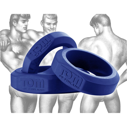 Tom of Finland 3 Piece Silicone Cock Ring Set - cockrings - The Rabbit Hole Life