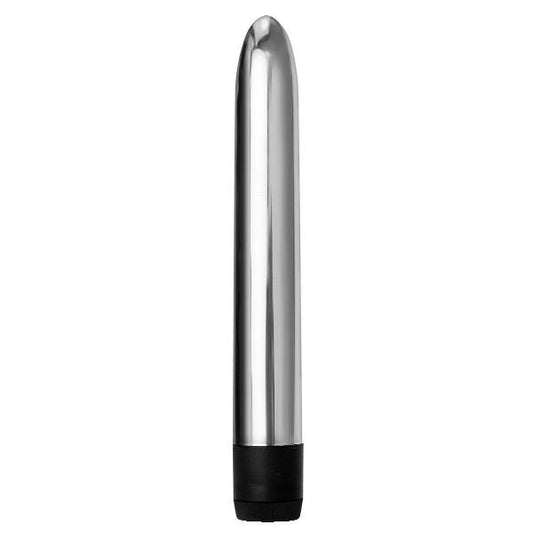 Trinity 7-Inch Slim Silver Vibrator - vibesextoys - The Rabbit Hole Life