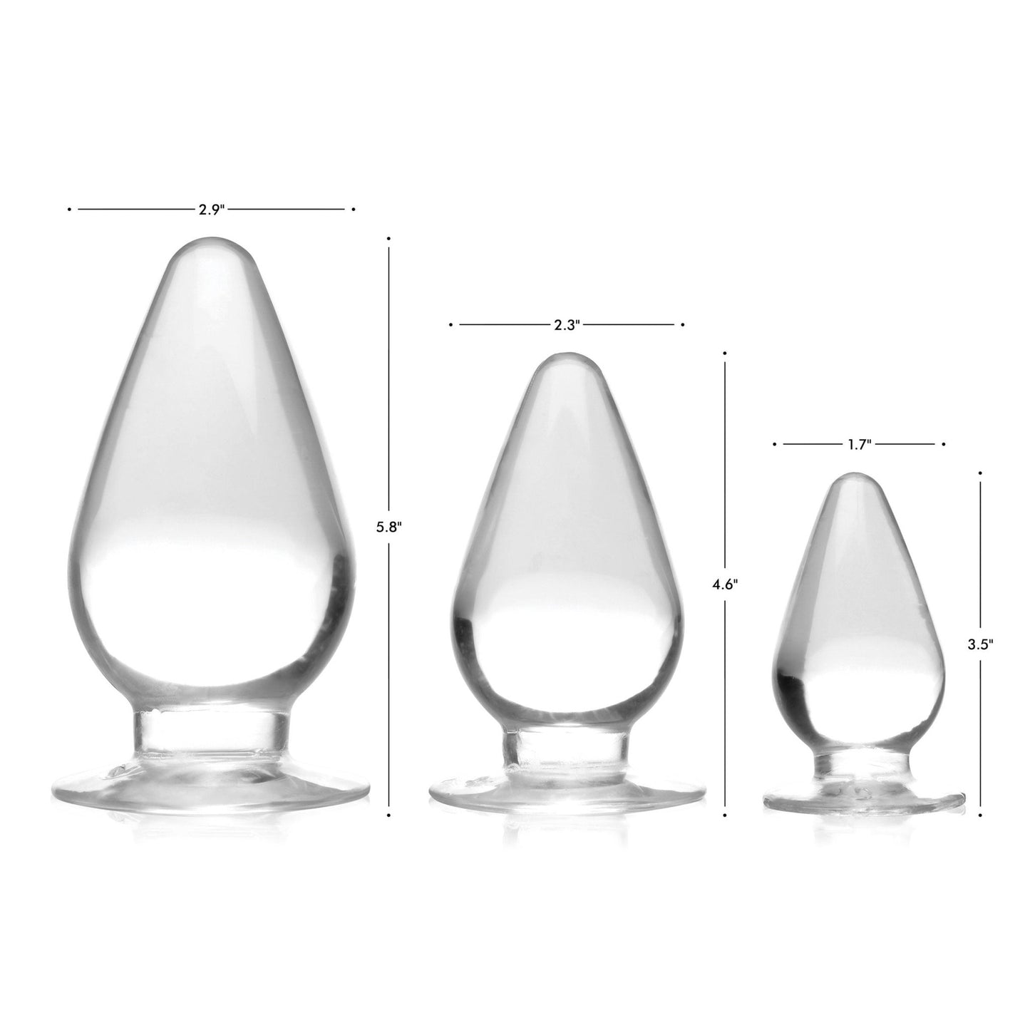 Triple Cones 3 Piece Anal Plug Set - butt-plugs - The Rabbit Hole Life