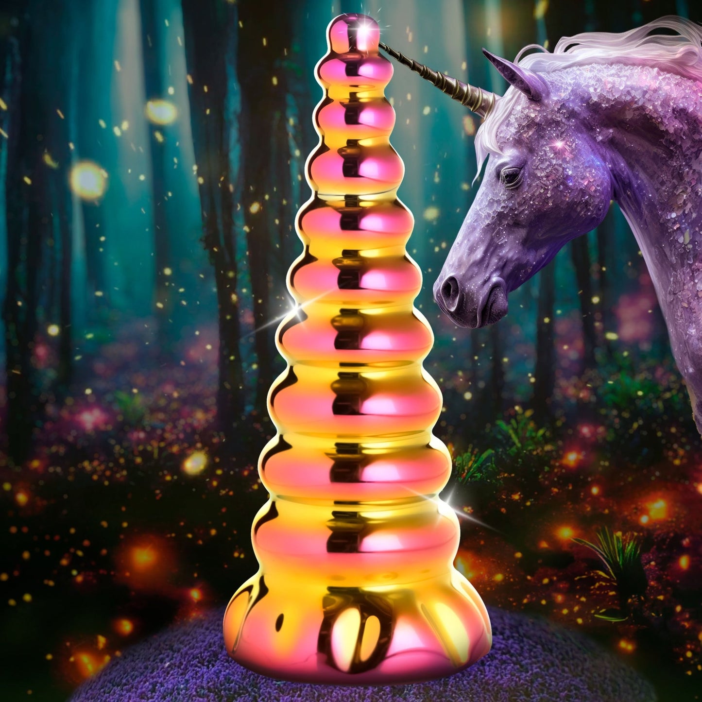 Twilight Rainbow Glass Dildo - Dildos - The Rabbit Hole Life