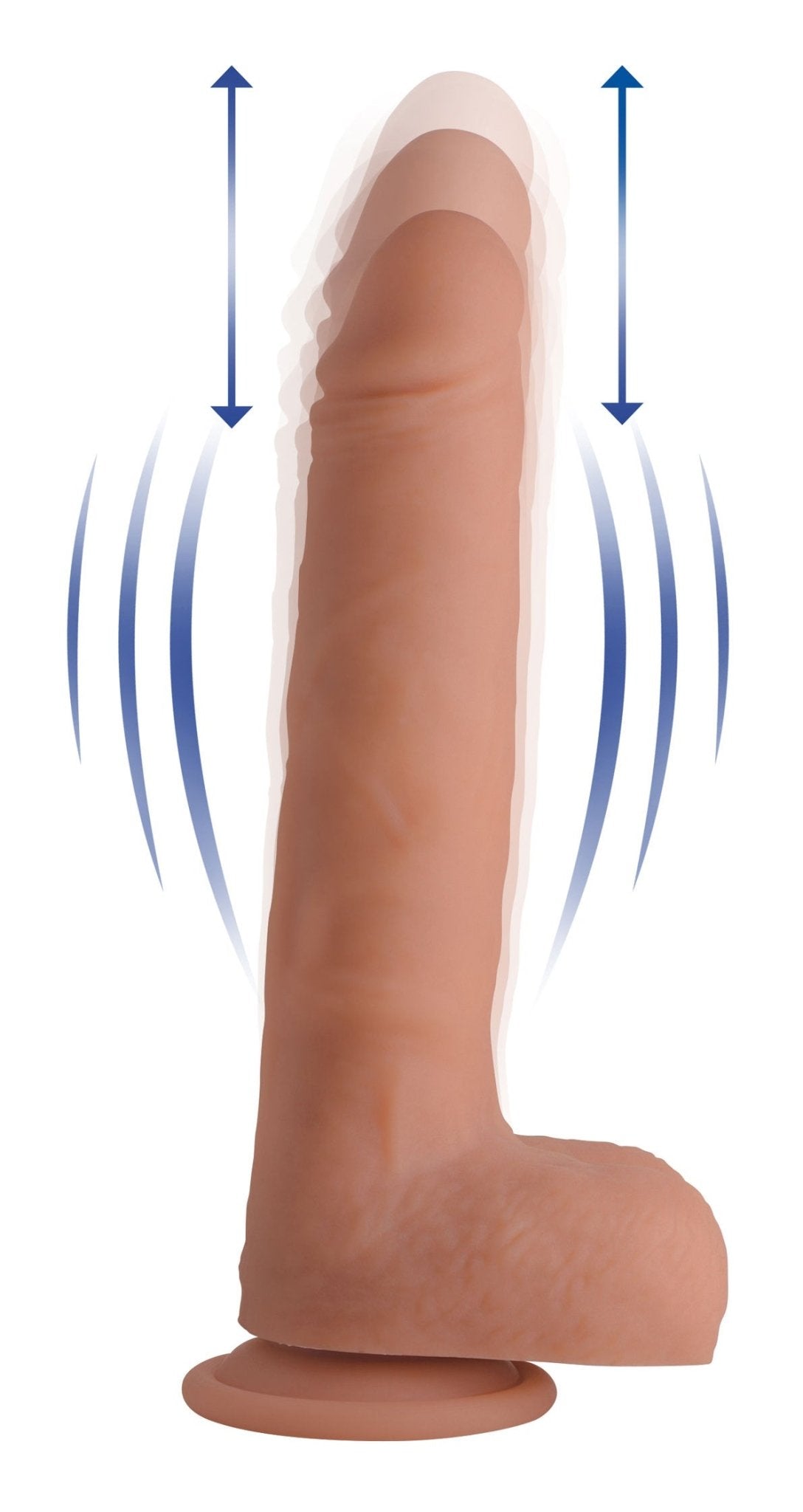 Vibrating & Thrusting Remote Control Silicone Dildo - 9 Inch - Dildos - The Rabbit Hole Life