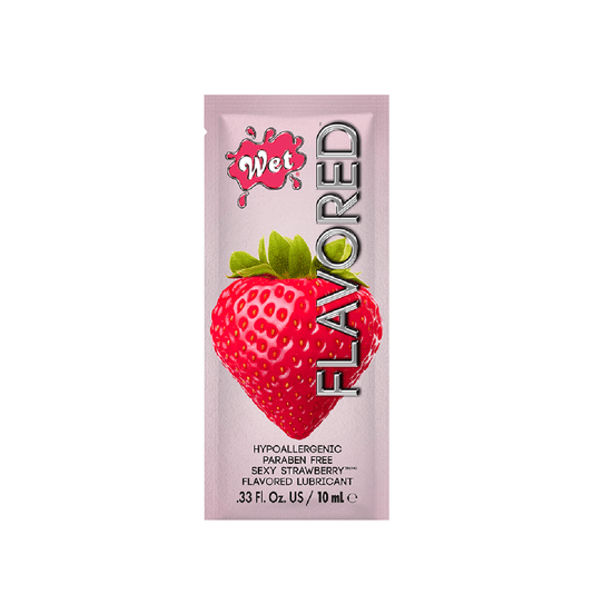 WET® Flavored™ Sexy Strawberry .33 Fl. oz./10mL - Lubes - The Rabbit Hole Life