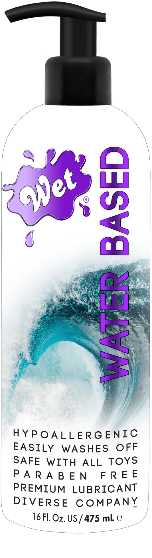 Wet Original Water Based Sex Lube 16 Ounce - Lubes - The Rabbit Hole Life