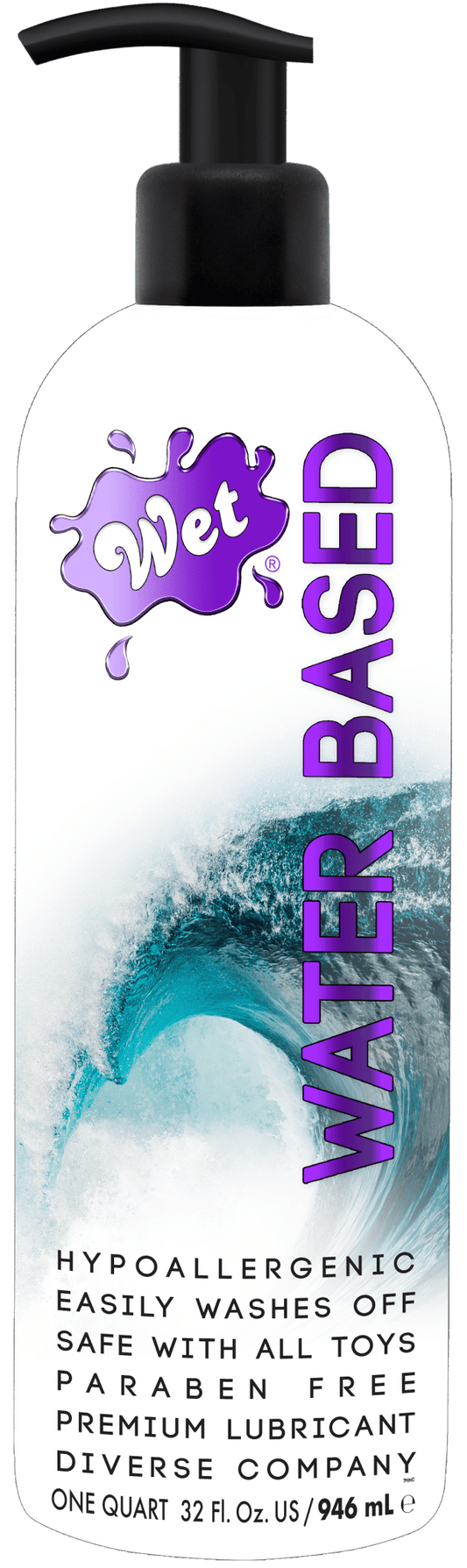 Wet Original Water Based Sex Lube 32 Ounce - Lubes - The Rabbit Hole Life
