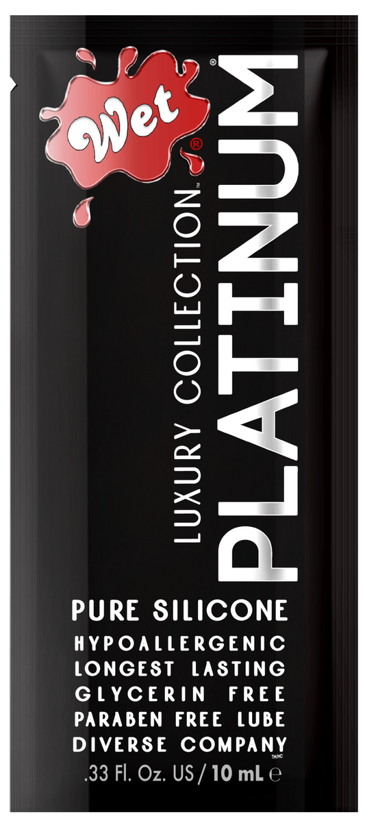 WET® Platinum® Silicone Lubricant Pouch .33 Fl. oz./10mL - Lubes - The Rabbit Hole Life