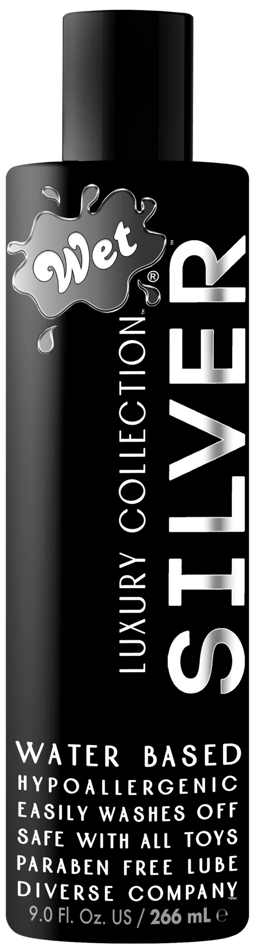 Wet Silver Water Based Sex Lube 9 Ounce - Other - The Rabbit Hole Life