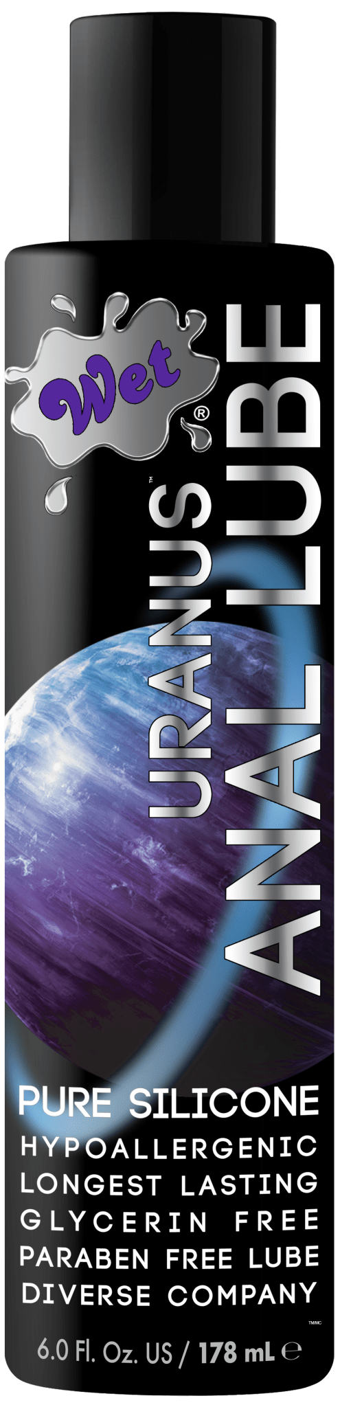 Wet Uranus Silicone Based Anal Sex Lube 6 Ounce - Lubes - The Rabbit Hole Life