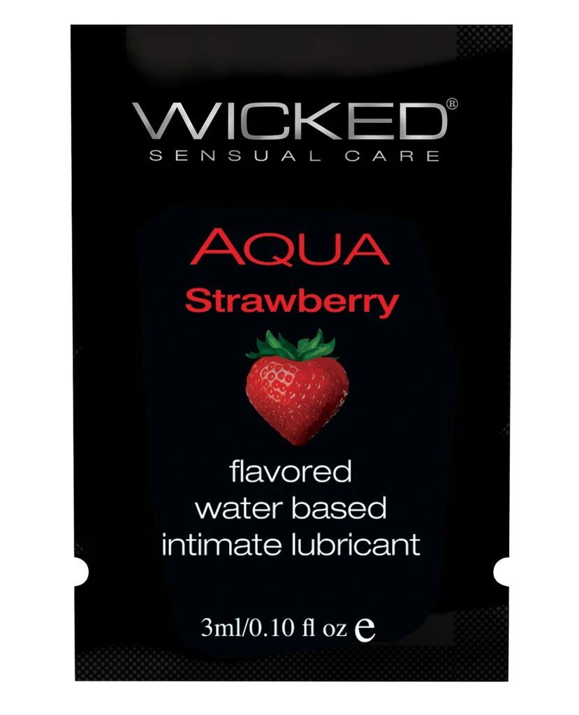 Wicked Aqua Strawberry Sachet 0.10 oz - Lubes - The Rabbit Hole Life