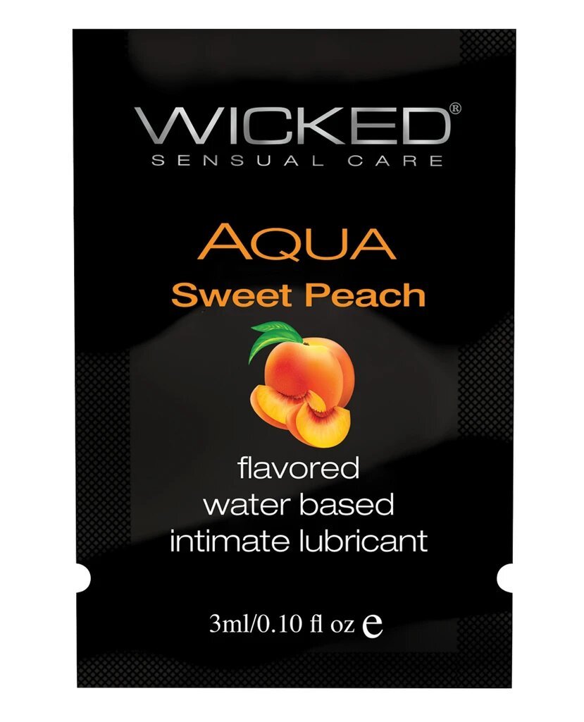 Wicked Aqua Sweet Peach Sachet 0.10 oz - Lubes - The Rabbit Hole Life