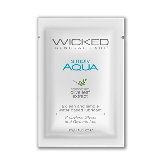 Wicked Simply Aqua Sachet 0.10 oz - Lubes - The Rabbit Hole Life