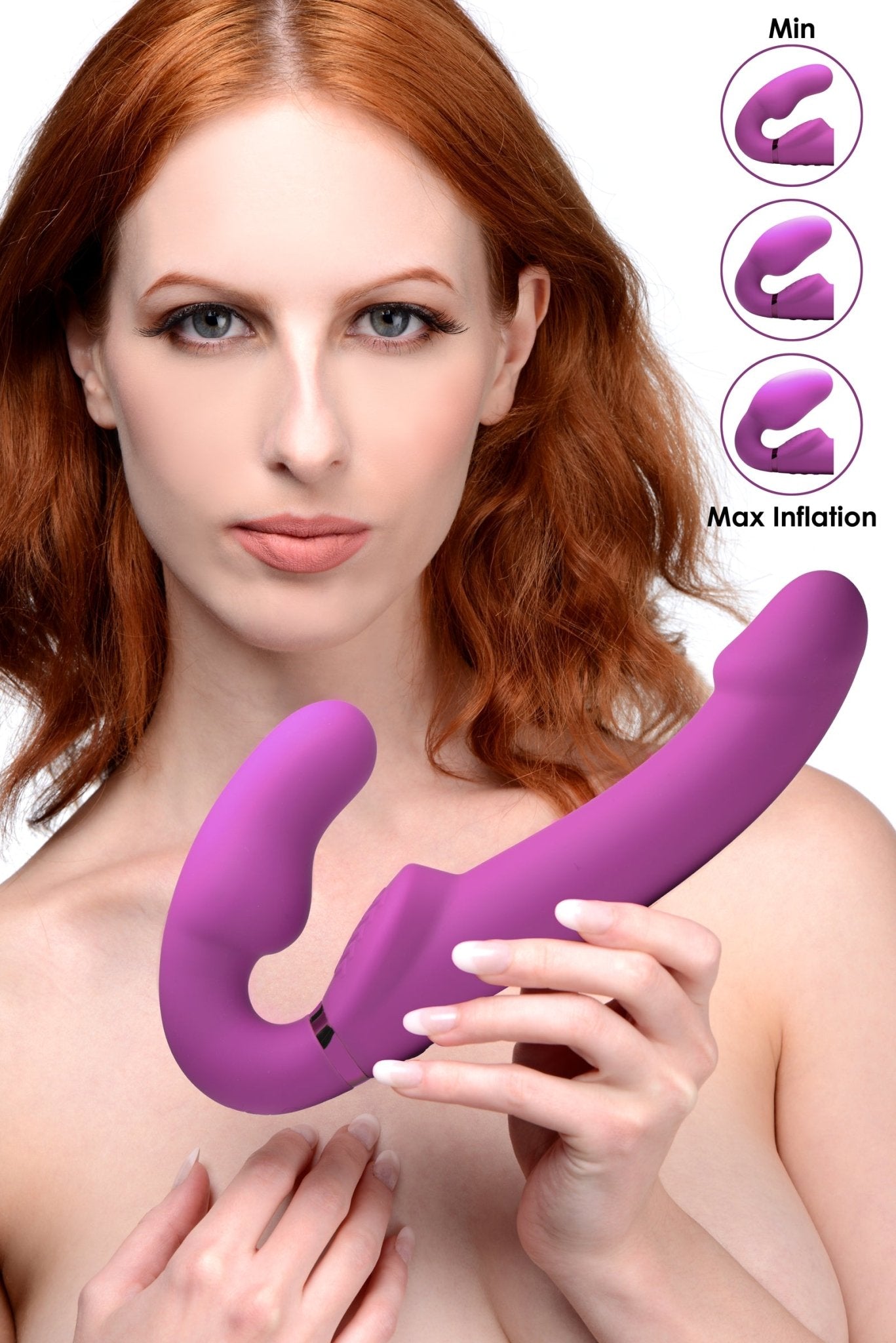 Worlds First Remote Control Inflatable Vibrating Silicone Ergo Fit Strapless Strap-On - strapless-strapon - The Rabbit Hole Life