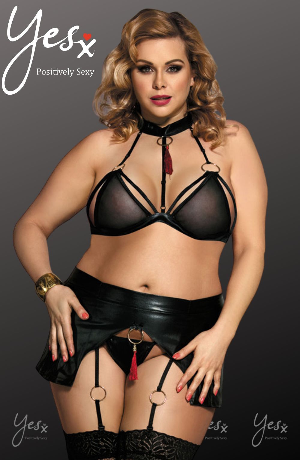 YesX YX823Q Bra Set Black - The Rabbit Hole Life