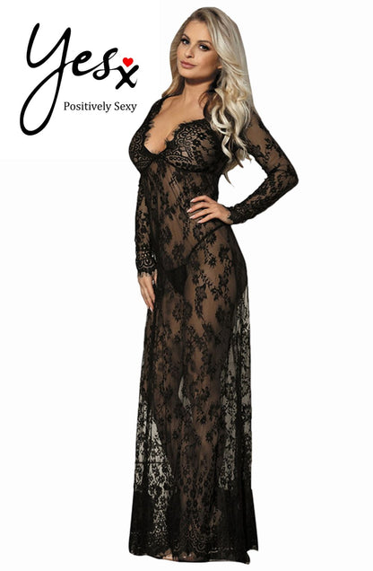 YesX YX826 Long Gown & Thong - The Rabbit Hole Life