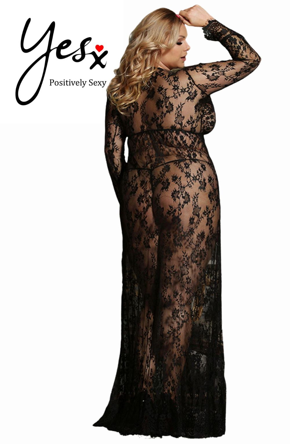 YesX YX826Q Long Gown & Thong - The Rabbit Hole Life