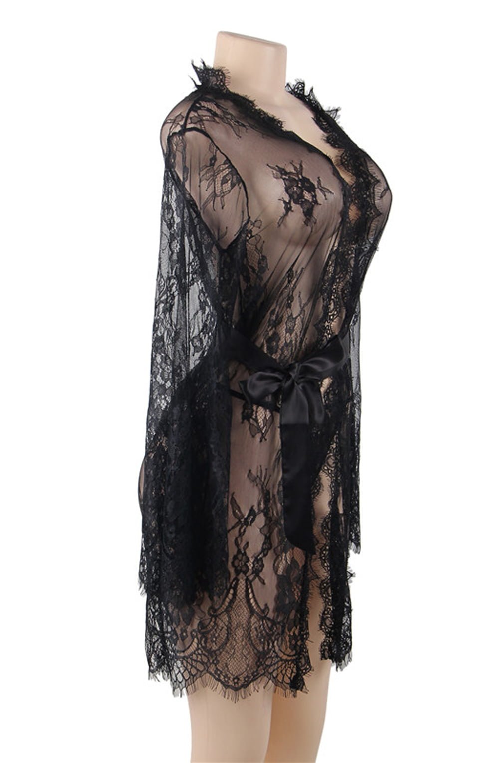 YesX YX827 Robe Set Black - The Rabbit Hole Life