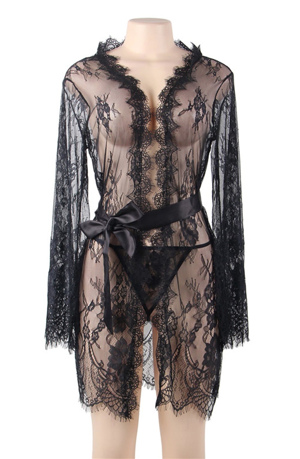 YesX YX827 Robe Set Black - The Rabbit Hole Life