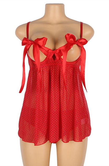 YesX YX841 Red Babydoll Set - The Rabbit Hole Life