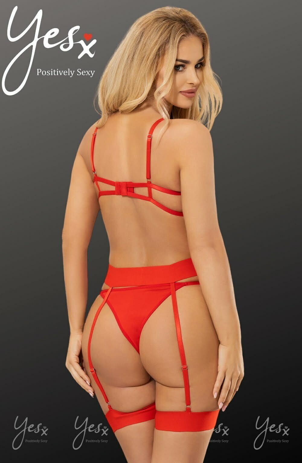 YesX YX845 Bra Set Red - The Rabbit Hole Life