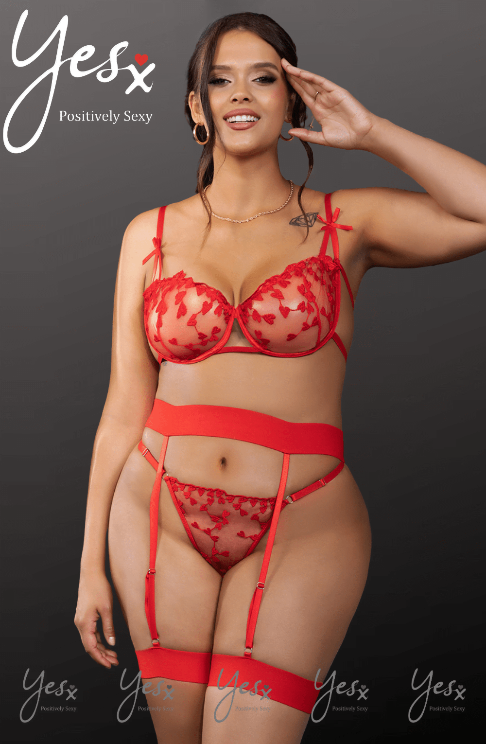 YesX YX845Q Red Bra Set - The Rabbit Hole Life