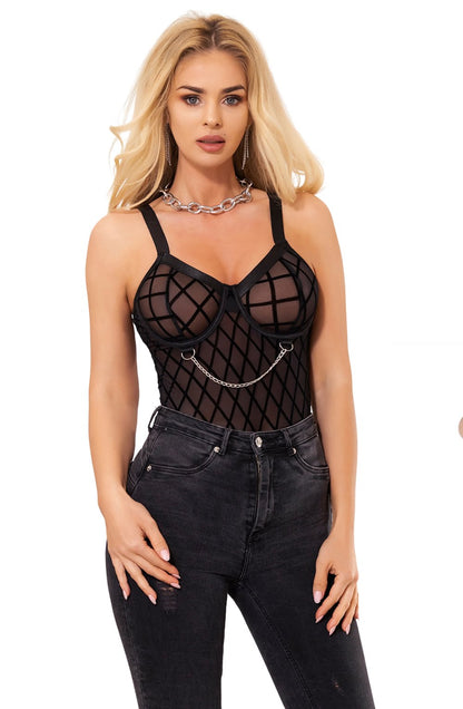 YesX YX846 Black Bodysuit - The Rabbit Hole Life