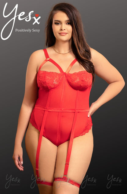 YesX YX858Q Red Bodysuit - The Rabbit Hole Life