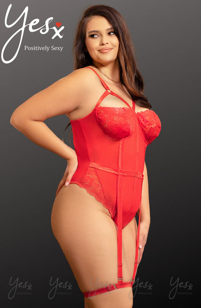 YesX YX858Q Red Bodysuit - The Rabbit Hole Life