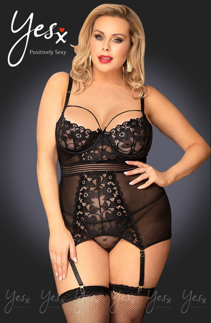 YesX YX955Q Black Chemise - The Rabbit Hole Life