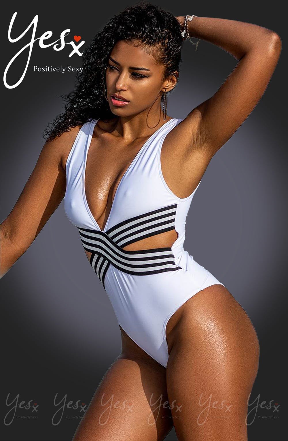 YesX YX962 One Piece Swimsuit White - The Rabbit Hole Life