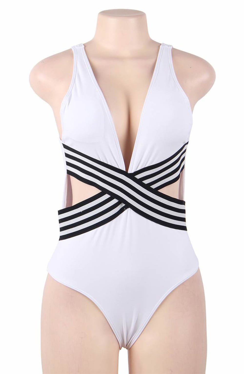 YesX YX962 One Piece Swimsuit White - The Rabbit Hole Life