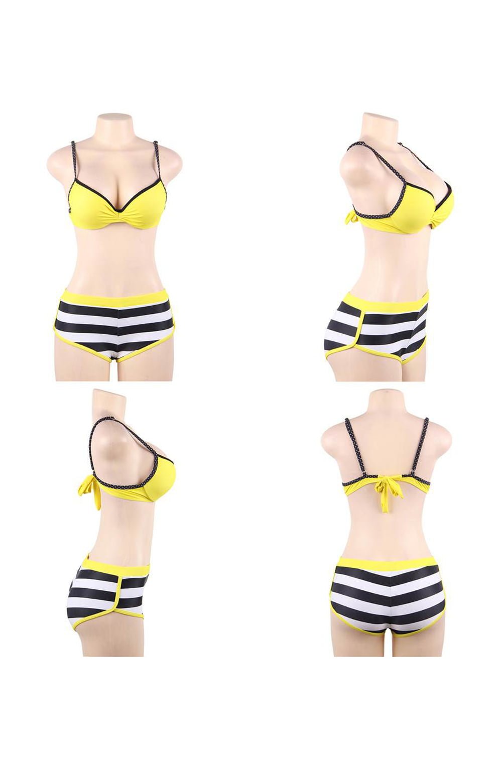 YesX YX963 Bikini 3 Piece Set Yellow - The Rabbit Hole Life