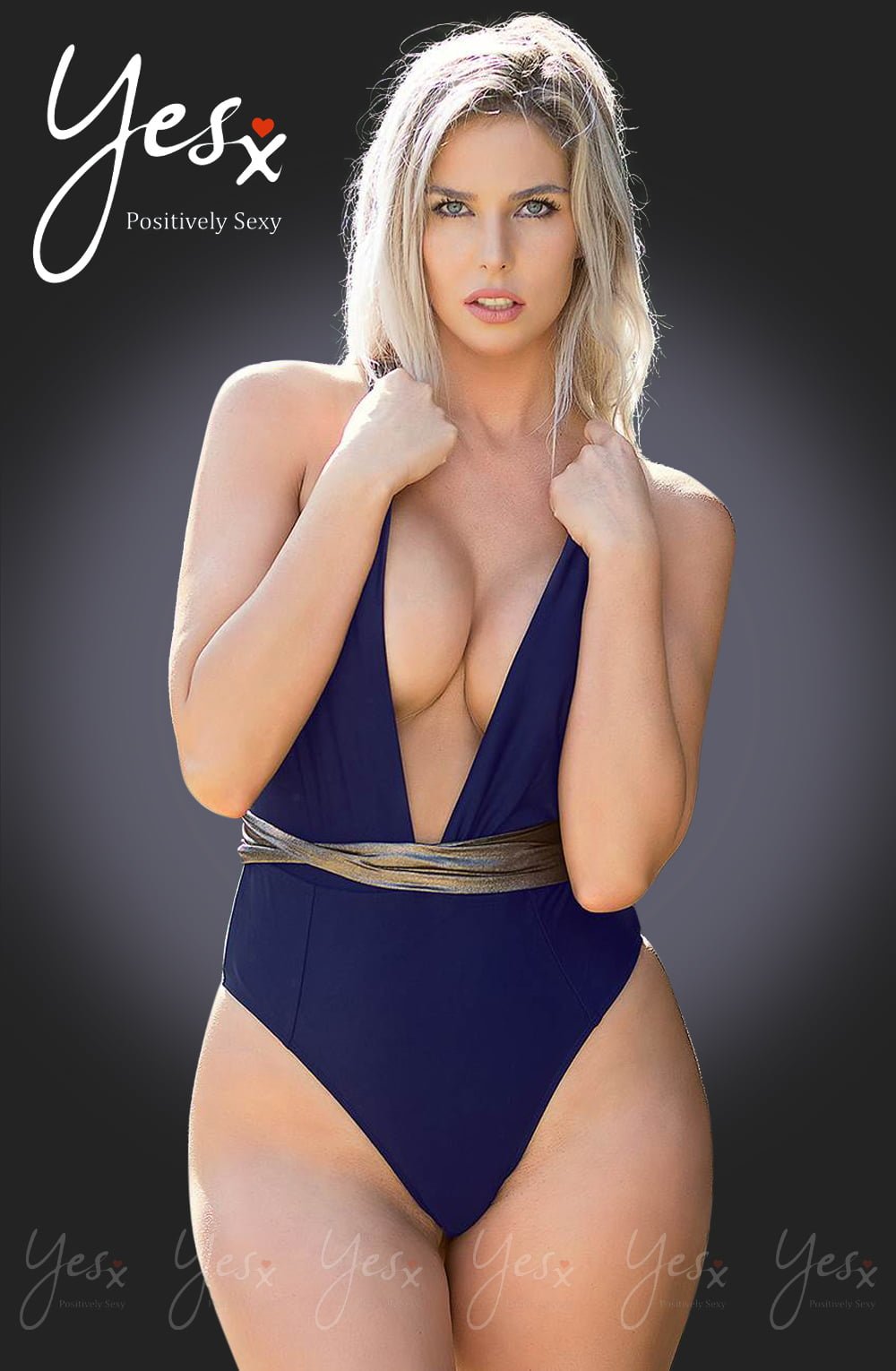 YesX YX966 One Piece Swimsuit Navy - The Rabbit Hole Life