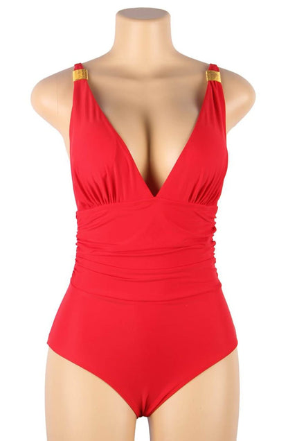 YesX YX967 One Piece Swimsuit Red - The Rabbit Hole Life