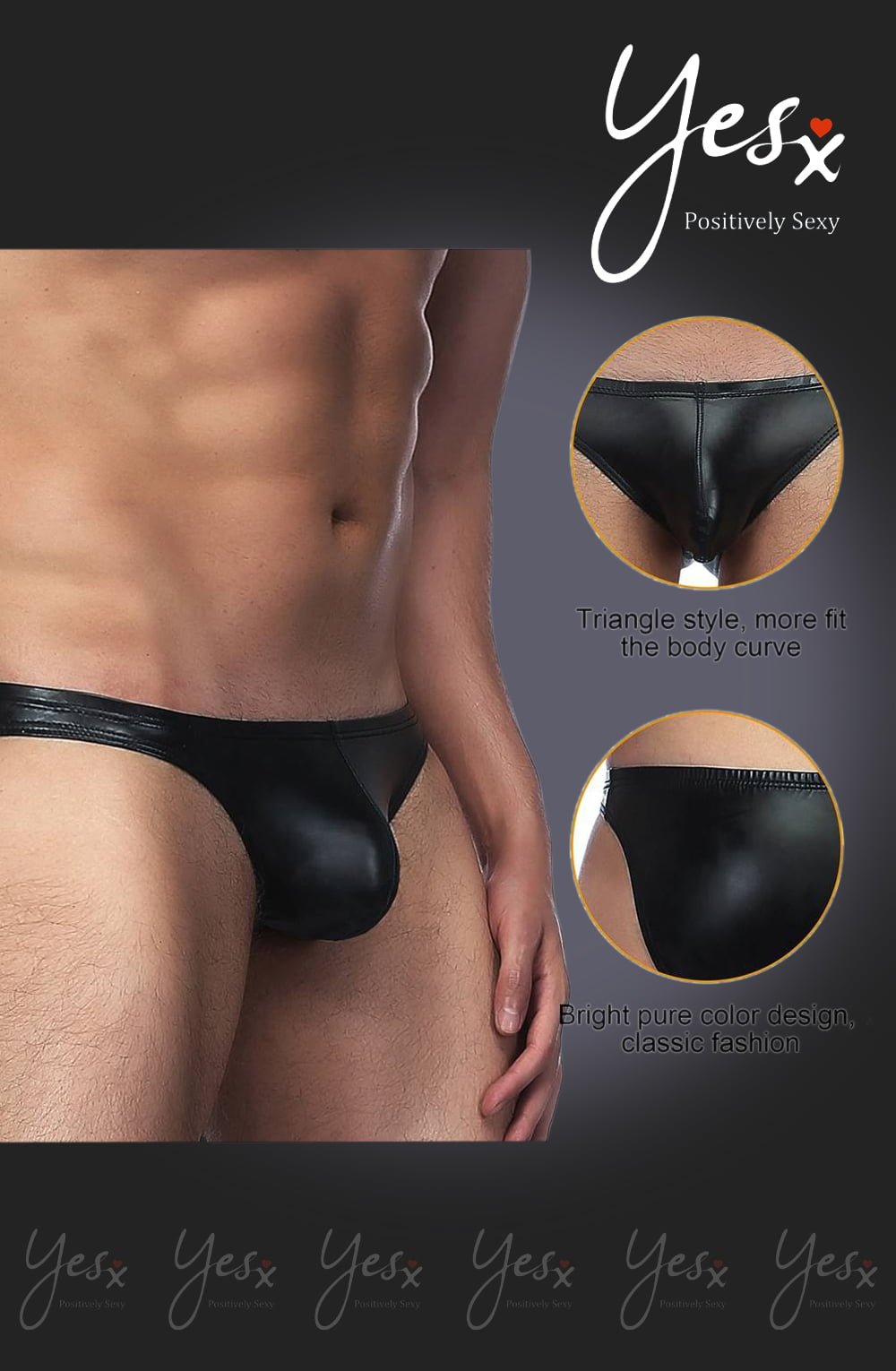 YesX YX969 Men's Brief Black - The Rabbit Hole Life