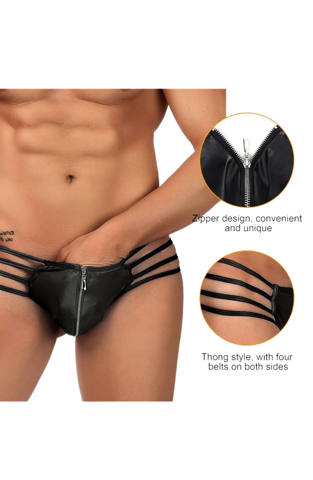 YesX YX971 Men's Thong Black - The Rabbit Hole Life