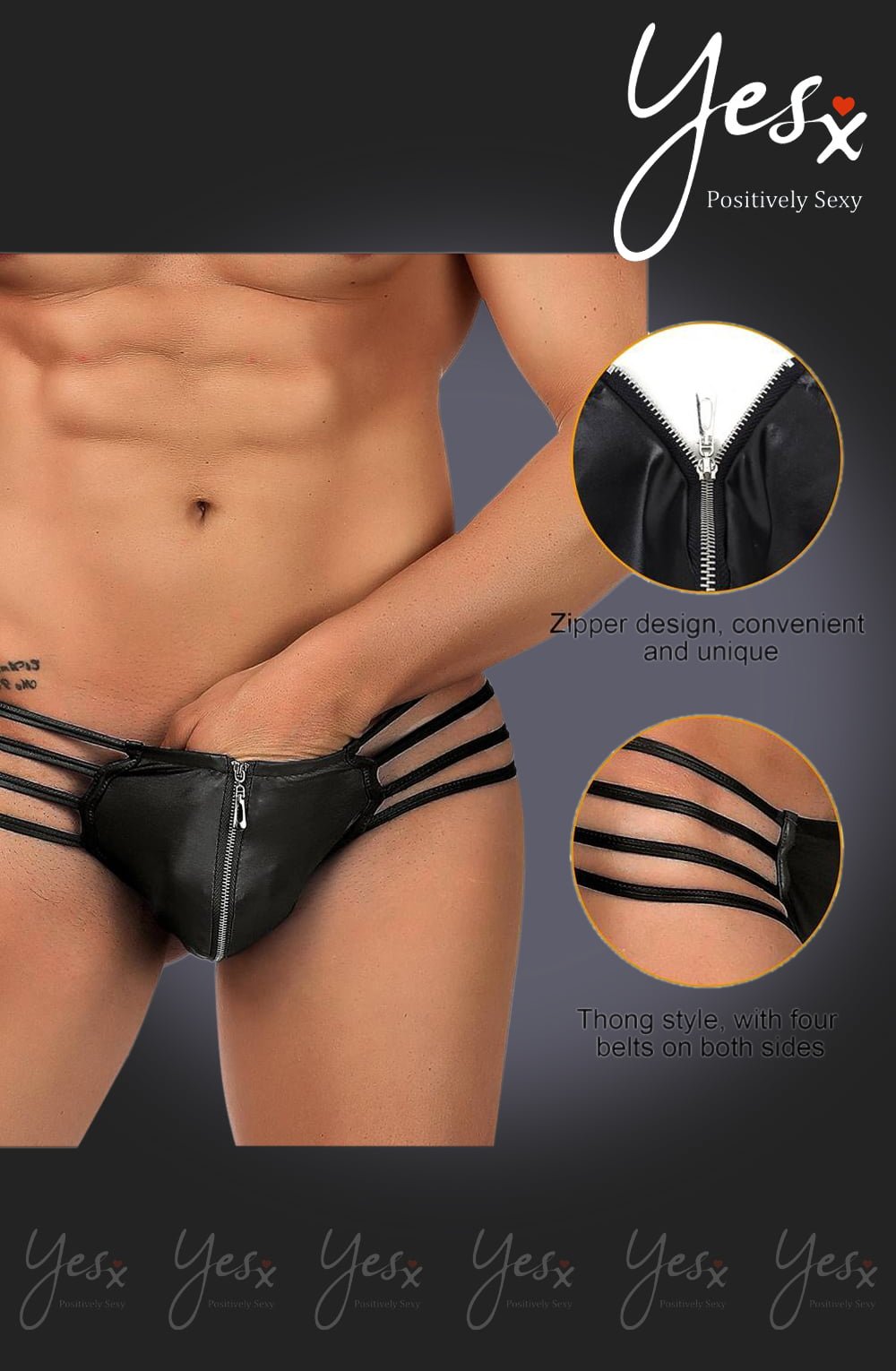 YesX YX971 Men's Thong Black - The Rabbit Hole Life