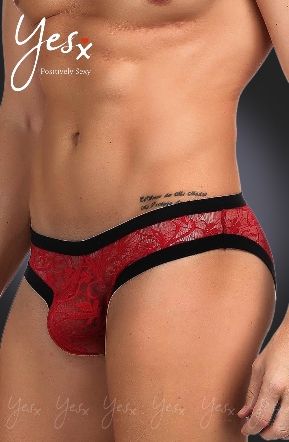 YesX YX974 Men's Brief Red/Black - The Rabbit Hole Life