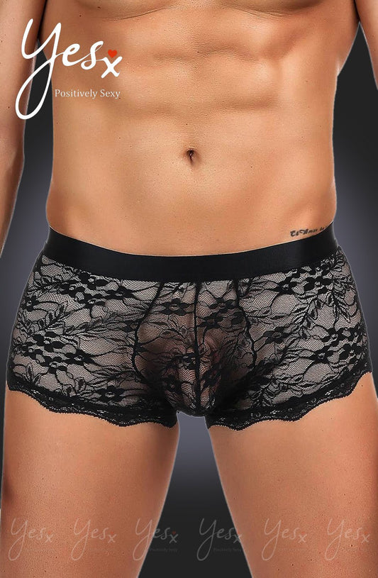 YesX YX975 Men's Boxer Brief Black - The Rabbit Hole Life