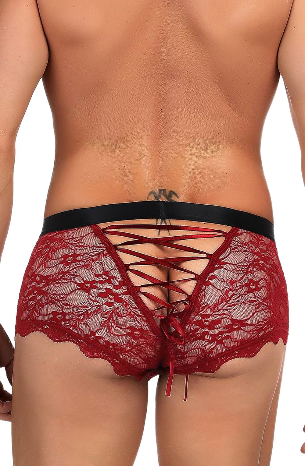 YesX YX976 Mens Boxer Brief Red/Black - The Rabbit Hole Life