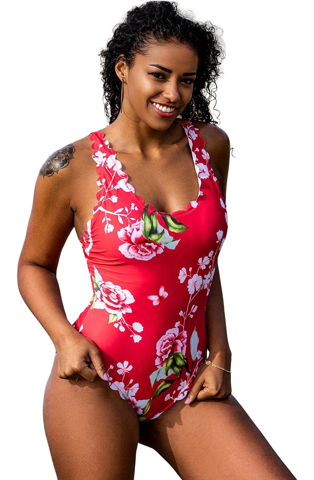 YesX YX978 One Piece Swimsuit Pink - The Rabbit Hole Life