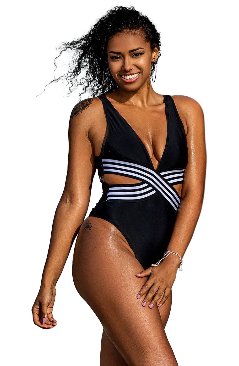 YesX YX980 One Piece Swimsuit Black - The Rabbit Hole Life