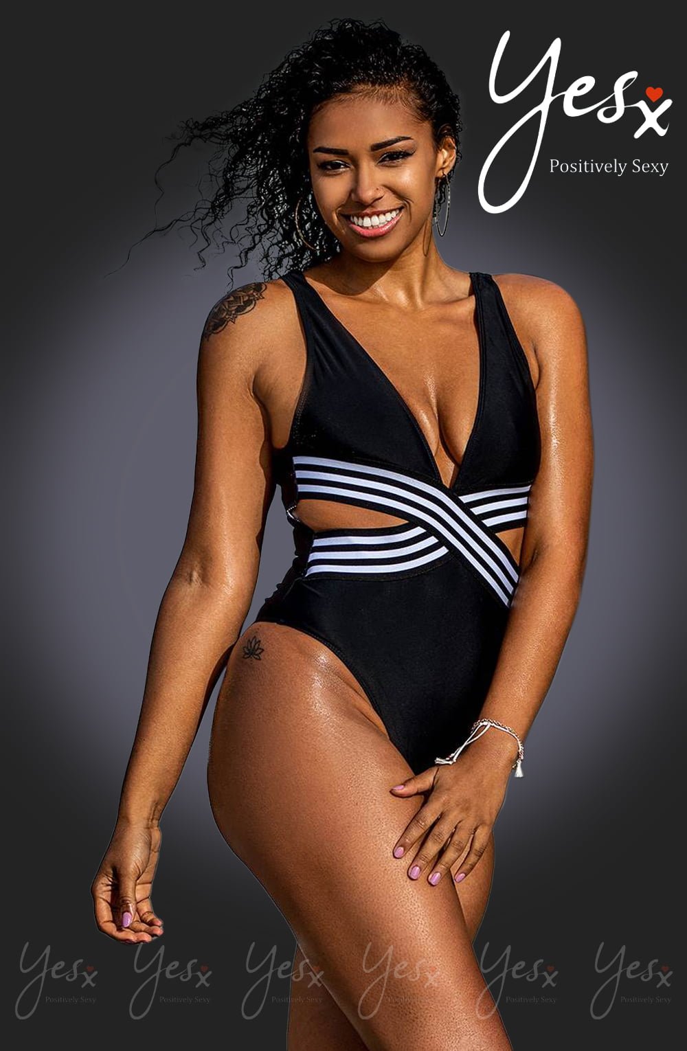 YesX YX980 One Piece Swimsuit Black - The Rabbit Hole Life