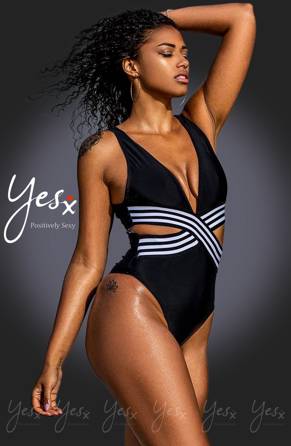 YesX YX980 One Piece Swimsuit Black - The Rabbit Hole Life