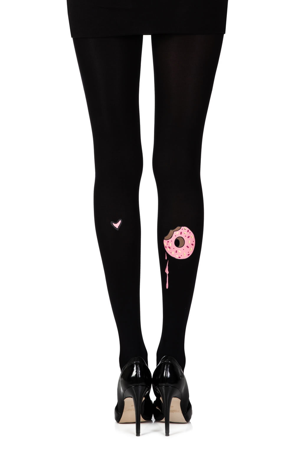 Zohara "A Donut Bite" Black Print Tights - The Rabbit Hole Life