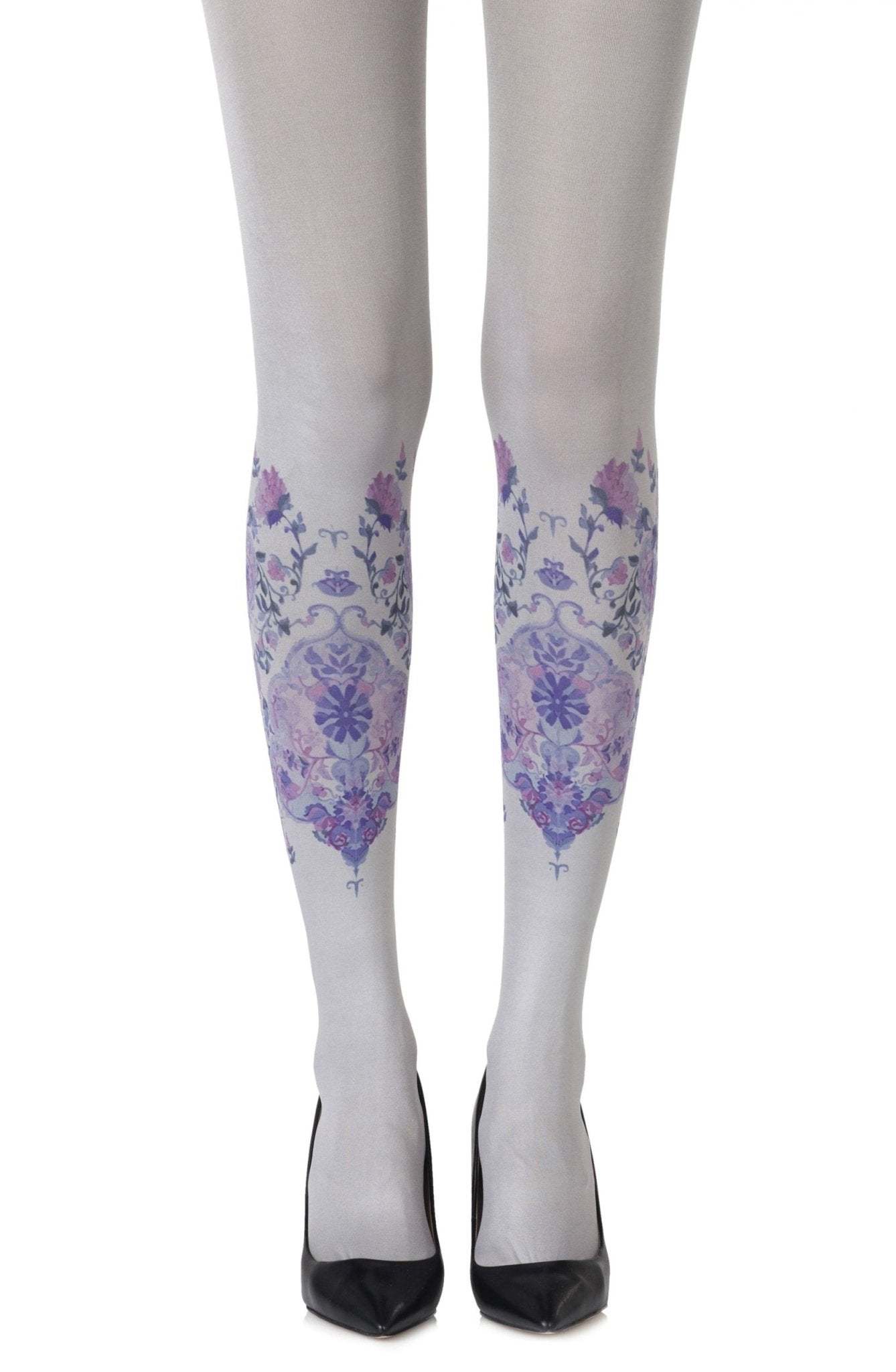 Zohara "Alice in Wonderland" Light Grey Tights - The Rabbit Hole Life