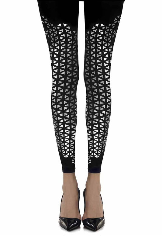 Zohara "Beat Goes On" Black Print Footless Tights - The Rabbit Hole Life