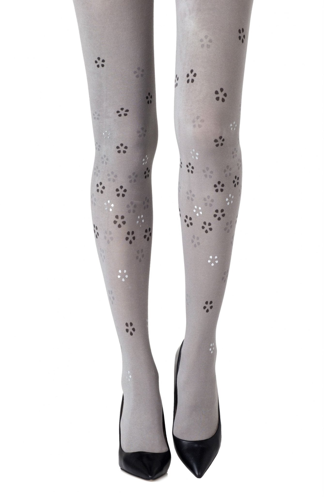 Zohara "Cherry Blossom Girl" Grey Tights - The Rabbit Hole Life